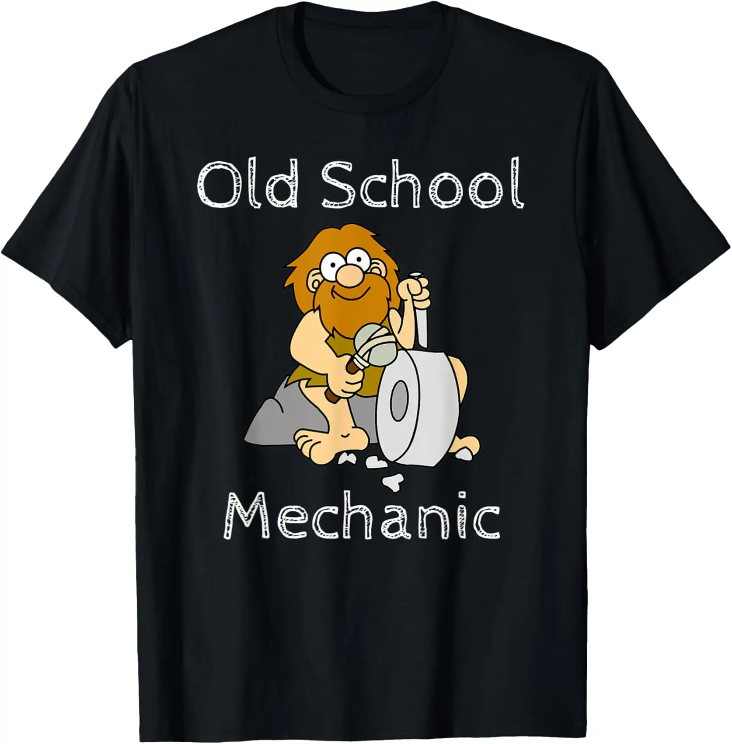 Caveman Old School Original Mechanic Working T-Shirt