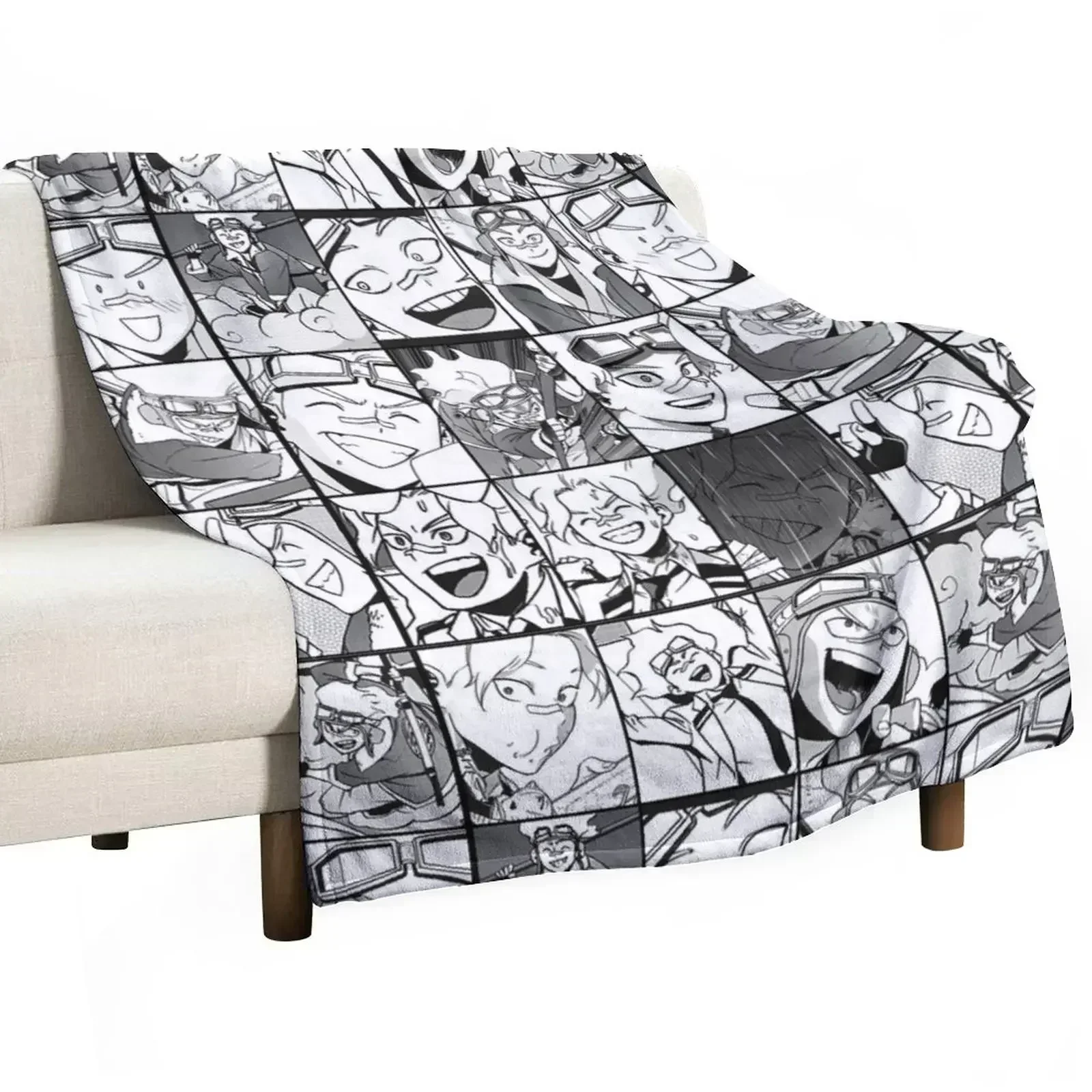 Oboro Shirakumo-collage black and white version Throw Blanket Stuffeds heavy to sleep Moving Shaggy Giant Sofa Blankets