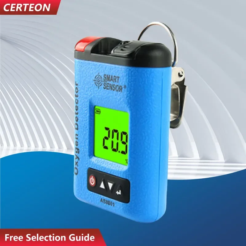 Portable Rechargeable O2 O2 Meter 0-30%VOL Sound Light Vibration Triple Alarm for Industrial
