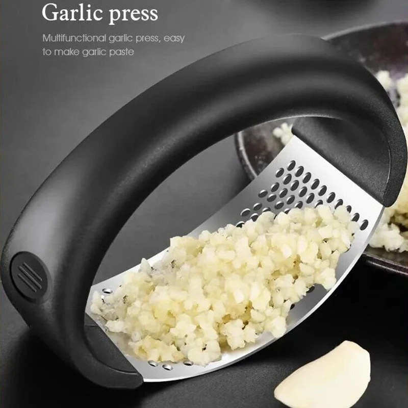 

Stainless Steel Garlic Press Crusher Manual Garlic Mincer Chopping Garlic Tool Fruit Vegetable Tools Kitchen Accessories Gadget