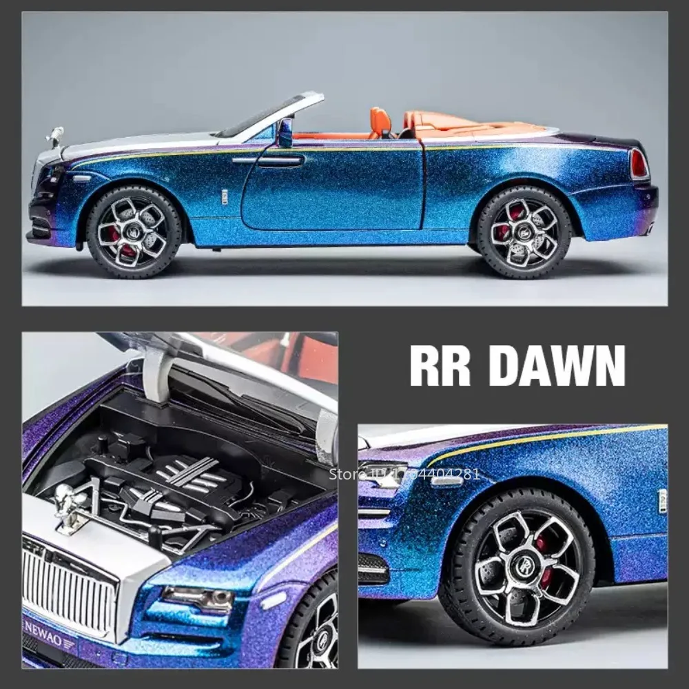 1:24 Rolls-Royce Dawn Spectre voiture jouets moulé sous pression modèle en alliage portes ouvert son lumière retirer Miniature véhicule garçon cadeau d'anniversaire