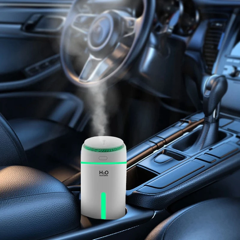 Car Mini Humidifier Home 400Ml Small Cool Mist Air Humidifier With 7 Color LED Night Light, Whisper USB Humidifiers