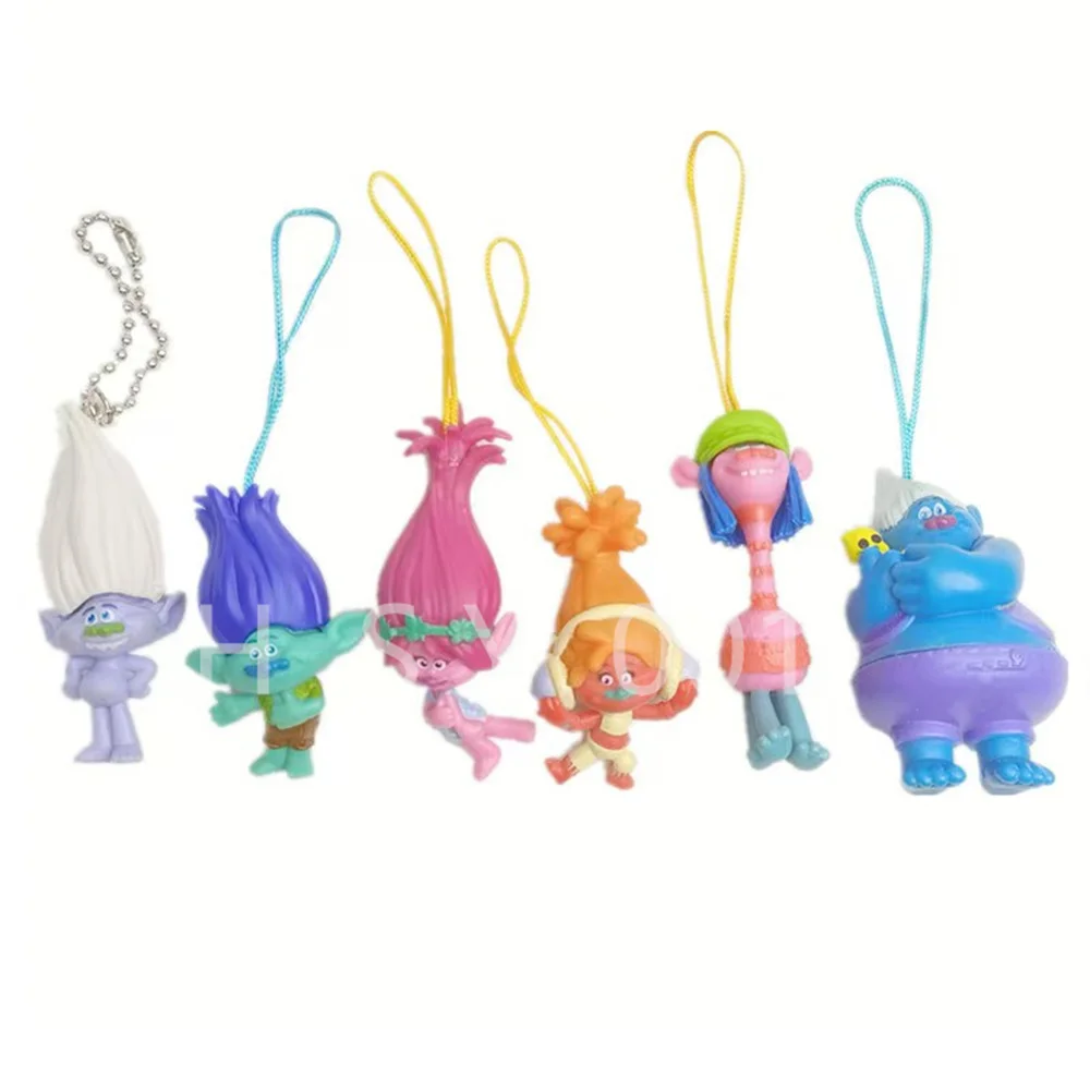 6 pezzi/set elfo magico per capelli brutto bambino Troll Blanche principessa bambola modello giocattolo pendente