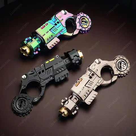EDC Tactical Pistol Toy Fidget Spinner Ejectable Shell Toy Fidget Gear Gadget Stress Relief Anti-Anxiety Toy for Adults Gift