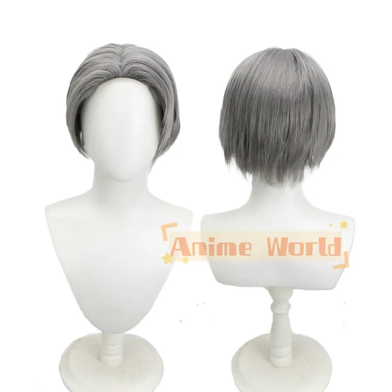 

Anime Ace Attorney Miles Edgeworth Cosplay Wig Halloween Carnival Party Props Synthetic Hair Heat Resistant Fiber + Wig Cap