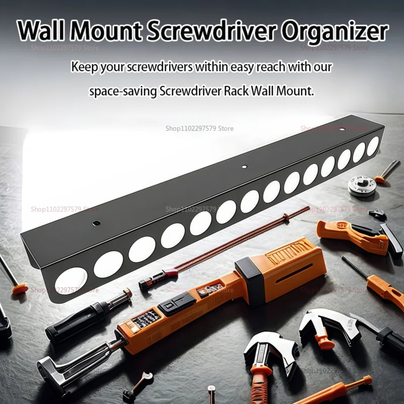 منظم تخزين رف مفك براغي مثبت على الحائط لأدوات ورشة العمل اليدوية كماشة حامل المطرقة حامل أدوات عالي التحمل