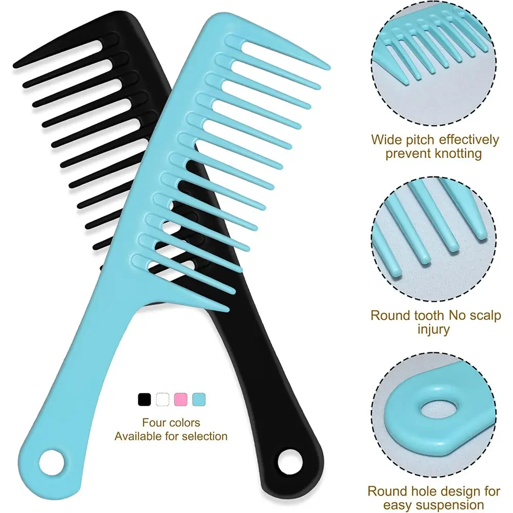 

1PC Hairdress Comb, Professional Hair Care Durable Styling Brush for Curly, Long and Wet Hair Types Wide Tooth Detangling Comb