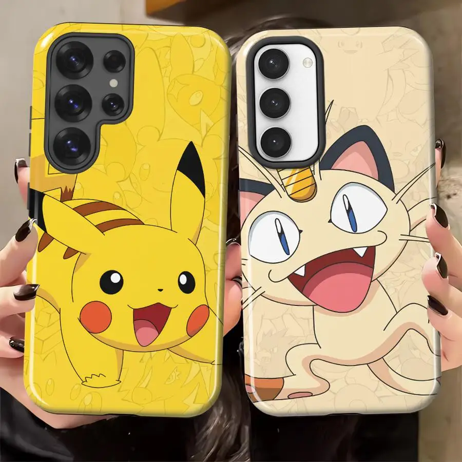 Phone Case for Samsung Galaxy S26 Ultra A26 S23 S24 Ultra A16 S20 FE A56 S25Ultra A36 Soft Cover Capa Pikachus And Gengar