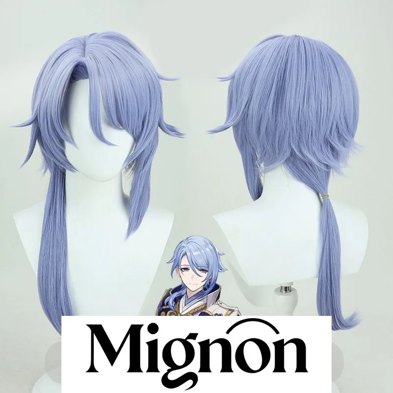 

Genshin Impact Kamisato Ayato парик для косплея боковая часть манти-гнездо прическа подарок на Хэллоуин