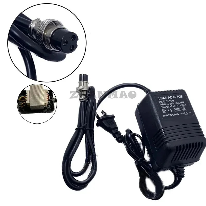 Adaptador de alimentação para console de mistura CT-80S Yamaha MG82CX Dual 18V350MA Cabo de alimentação universal para transformador