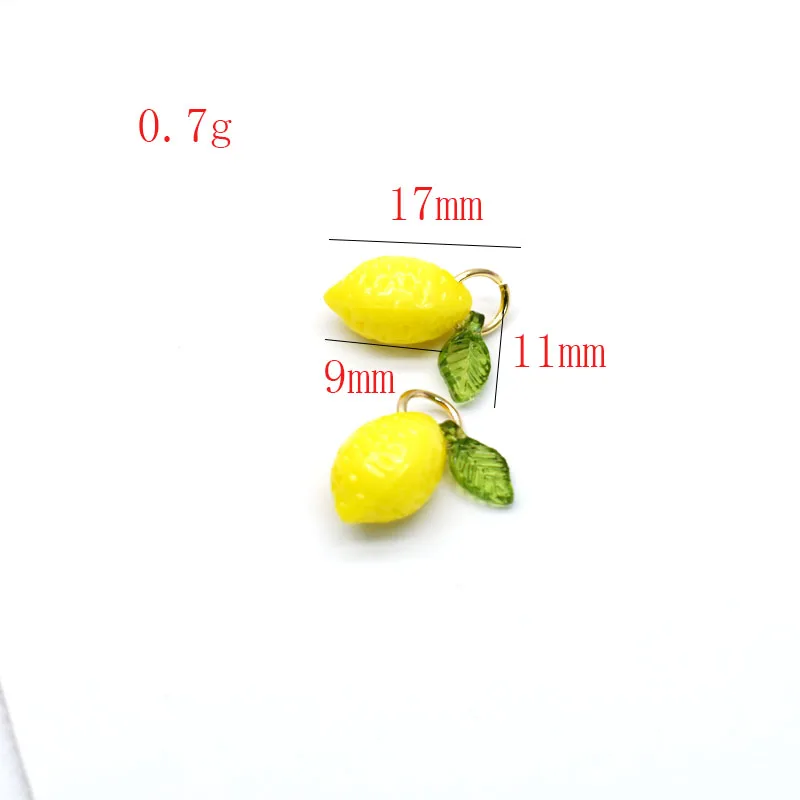 50 Stück 11*17mm Zitronenblatt-Harz-Accessoires Charms Anhänger Handgemachter Schmuck DIY Ohrringe Halskette Schlüsselanhänger – Detail 5