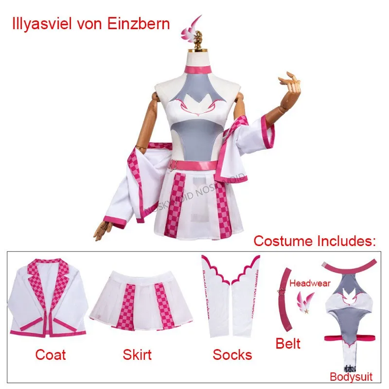 مصير/كاليد بطانة إيليا تأثيري حلي أنيمي فيلم Illyasviel فون اينزبرن سباق الملكة الملابس هالوين إيليا ارتداءها #3