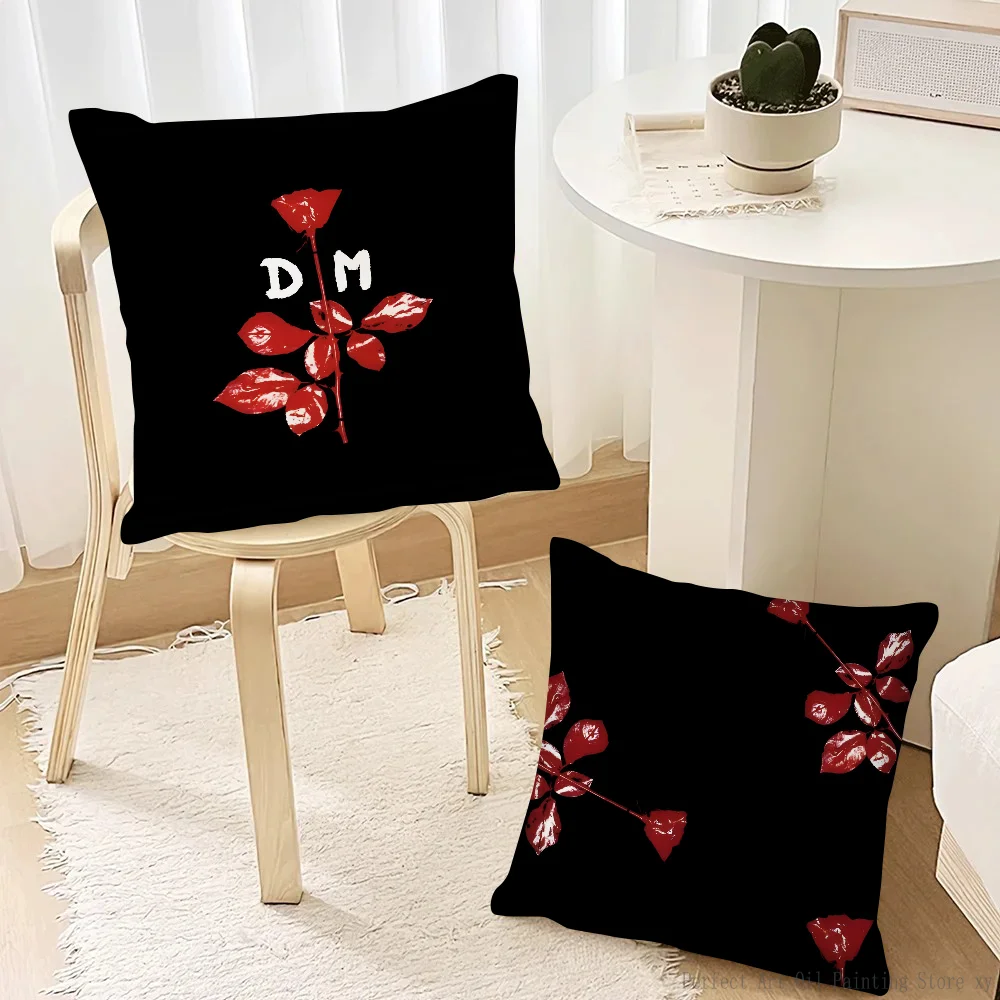 D-Depeche M-Mode Pillow Case Fashion Square Pillowcase Bedroom Sofa Room Ins Decoration Leisure Cushion Cover 40x40