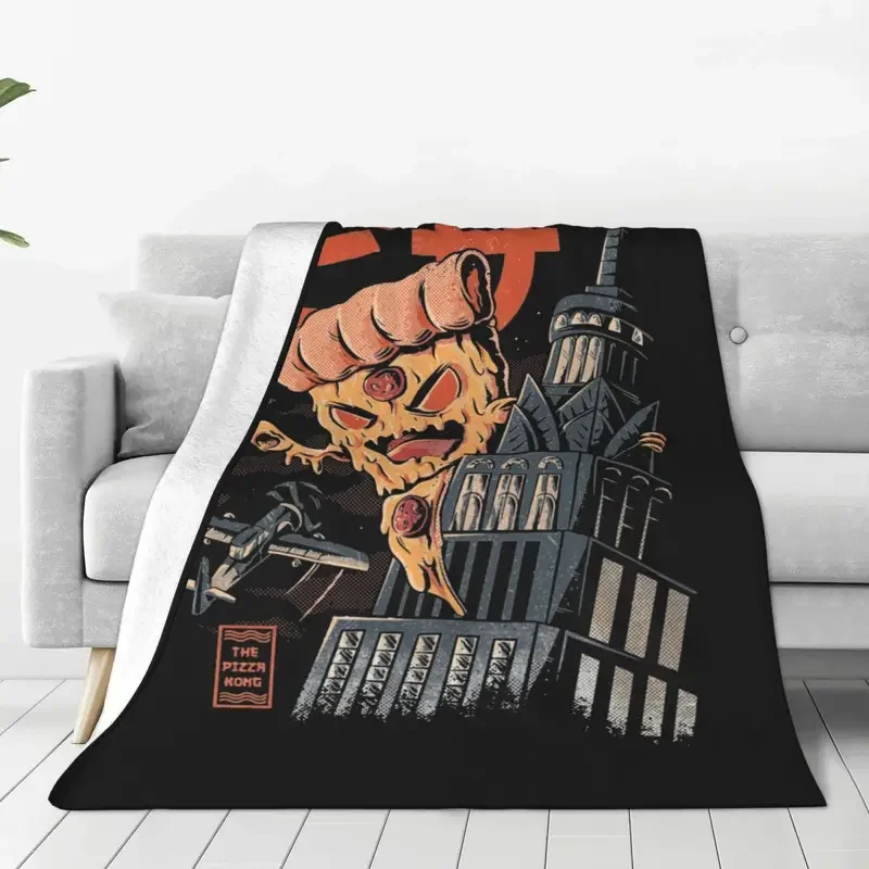 Pizza Kong kaiju blanket flannel print Japanese anime manga multifunction super warm throw blanket for bed travel bedspreads