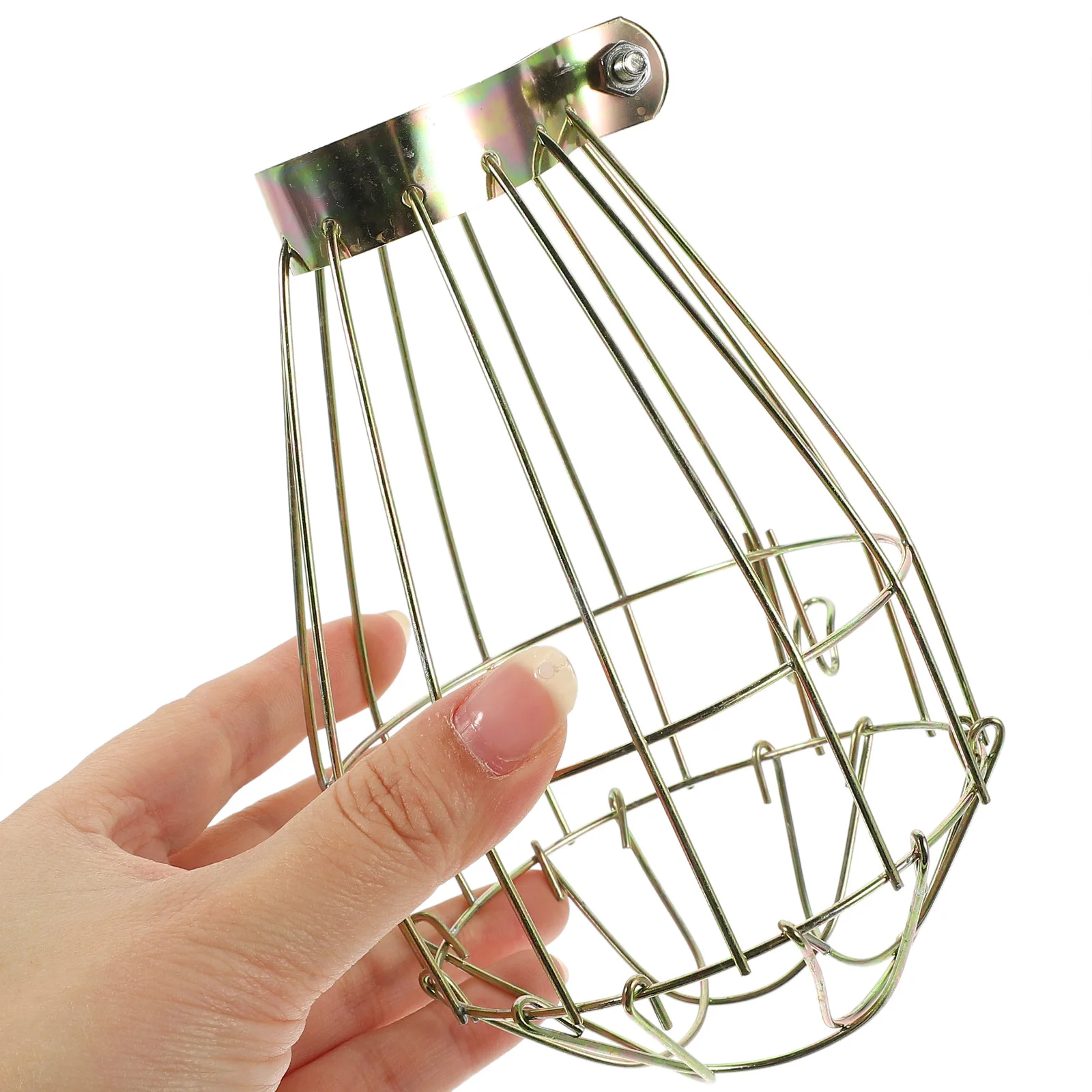 

4 Pcs Industrial Lamp Covers Vintage Cage Retro Decor Hanging Clamp Metal Bulb Guard