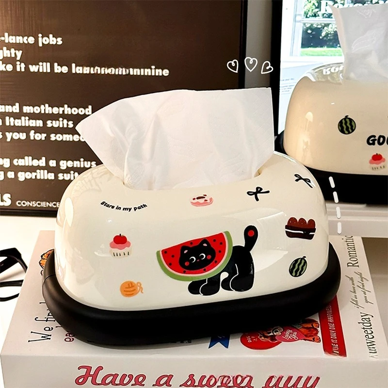 

Черный кот, настольная коробка для салфеток для гостиной, бытовой ящик для салфеток, обеденный стол, журнальный столик, коробка для салфеток, бумажная коробка, коробки для салфеток