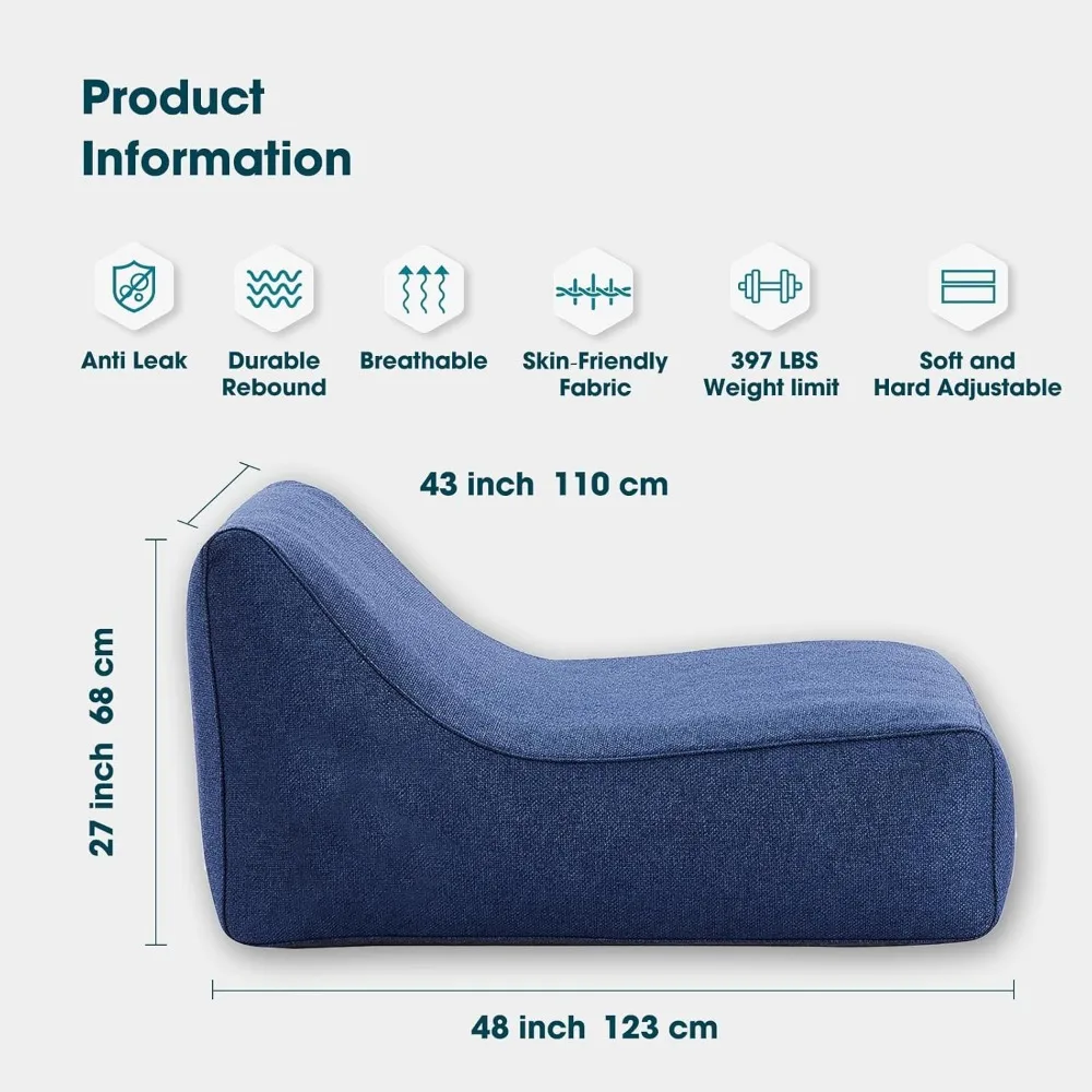 Sofá reclinable inflable portátil con bomba de aire, silla reclinable para interiores y exteriores, balcón, Patio