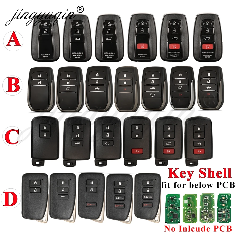 

Universal Car Key Shell Case Fob for Toyota Corolla RAV4 Camry Yaris Land Cruiser Prius Highlander Crown Lexus VVDI KD Lonsdor