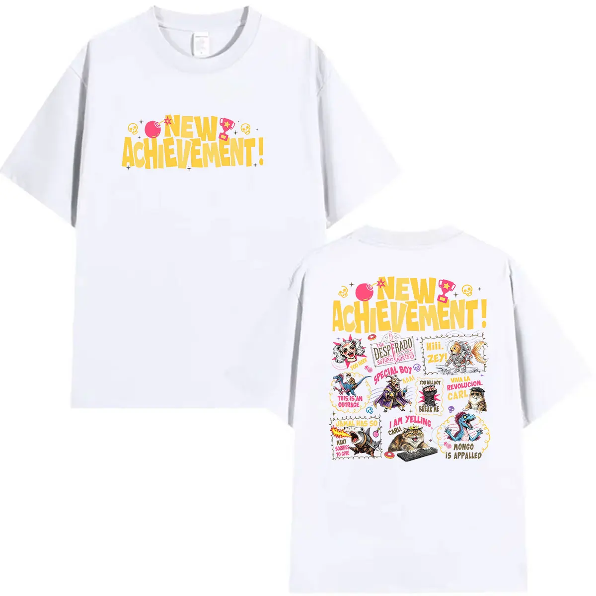 New Achievement Dungeon Crawler Carl T Shirt Princess Donut Game cosplay short sleeve T-shirt Men Women High Quality Cotton tees