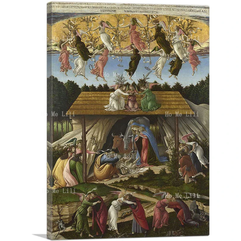 Mystic Nativity Renaissance Religion Canvas Wall Art Print For Home Living Room Bedroom Decor