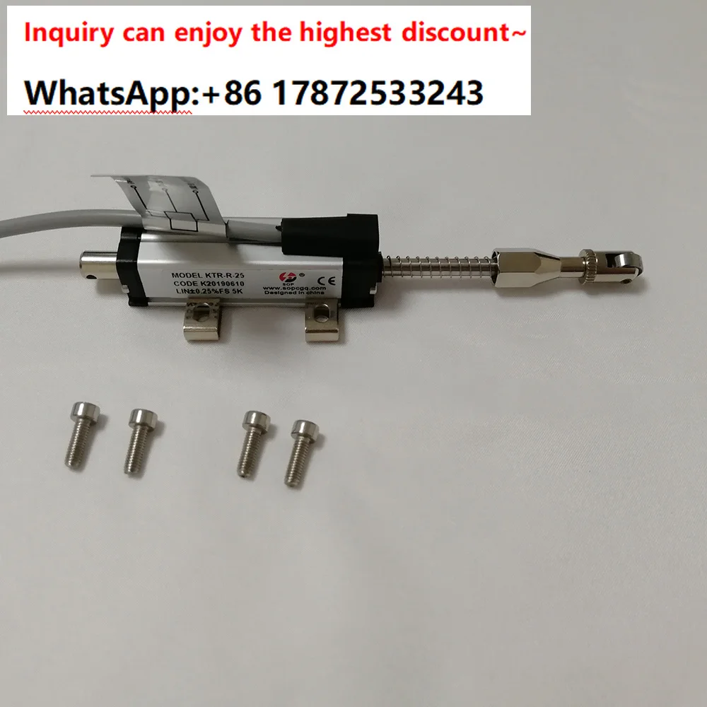 25mm spring loaded resistive linear displacement sensor with roller gauge head
