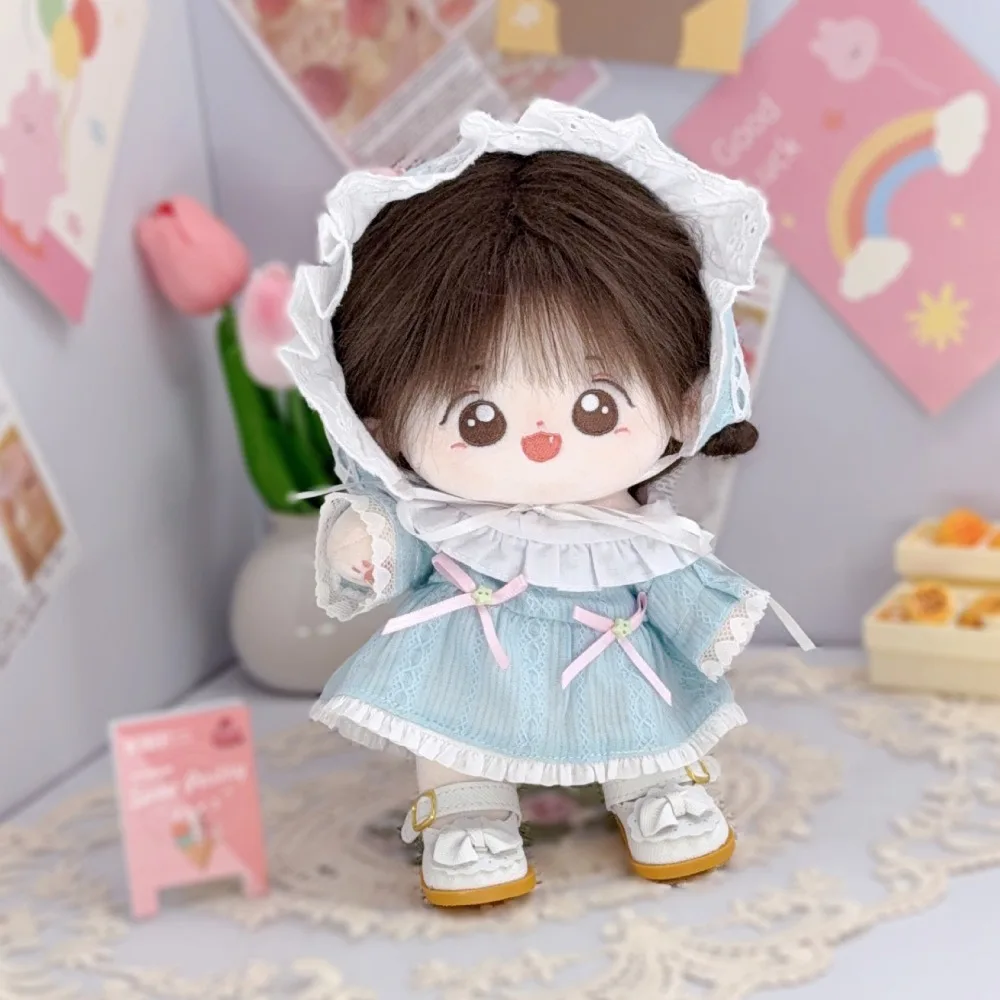 

Bow Skirt 20cm Cotton Doll Clothes Lace Headscarf Cotton Doll's Clothes Mini Outfit Plush Doll Clothes Doll Accessories