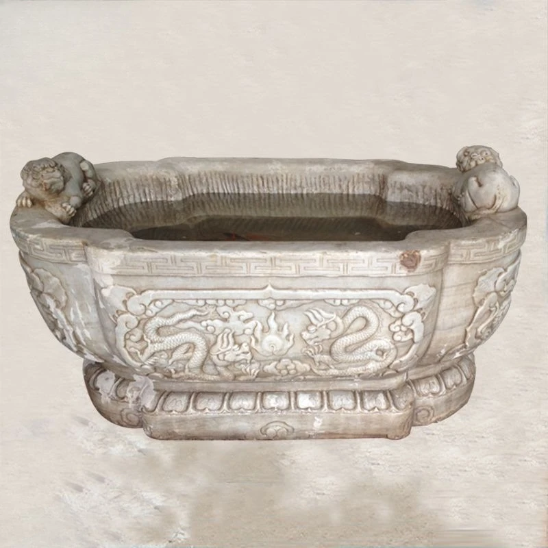 

Stone flower pot outdoor ornament courtyard bluestone antique fish tank