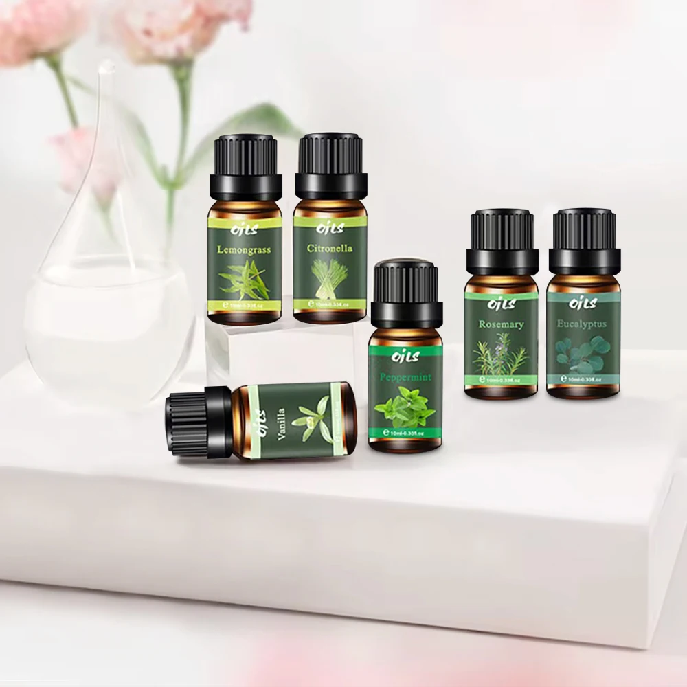 Difusor para el hogar, 10ml, eucalipto, vainilla, menta, vela de aceite esencial, difusor de aceite de aromaterapia, perfume para coche, ambientador Aromathe