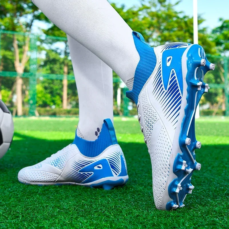 2025 Men's Soccer Shoes Large Size Ultralight Football Boots Boys Sneakers Non-Slip AG/TF Soccer Cleats Ankle Boots Unisex