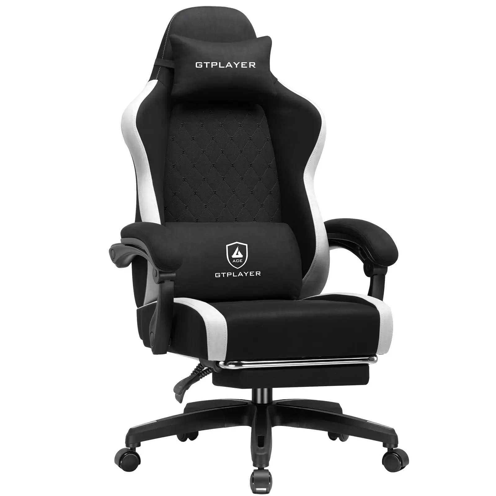 Big and Tall Gaming Chair 350lbs Heavy Duty Office Chair with Foot Rest, High Back Pocket Spring Ergonomic Computer