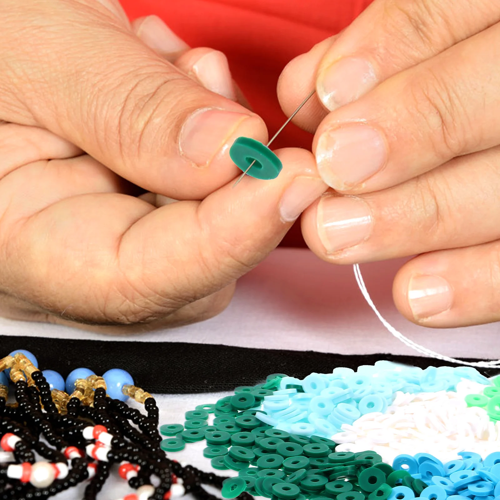 

2 Boxes Colorful Polymer Clay Beads for DIY Jewelry Making Craft Beads Set for Bracelets Necklaces Handmade Accessories Supplies