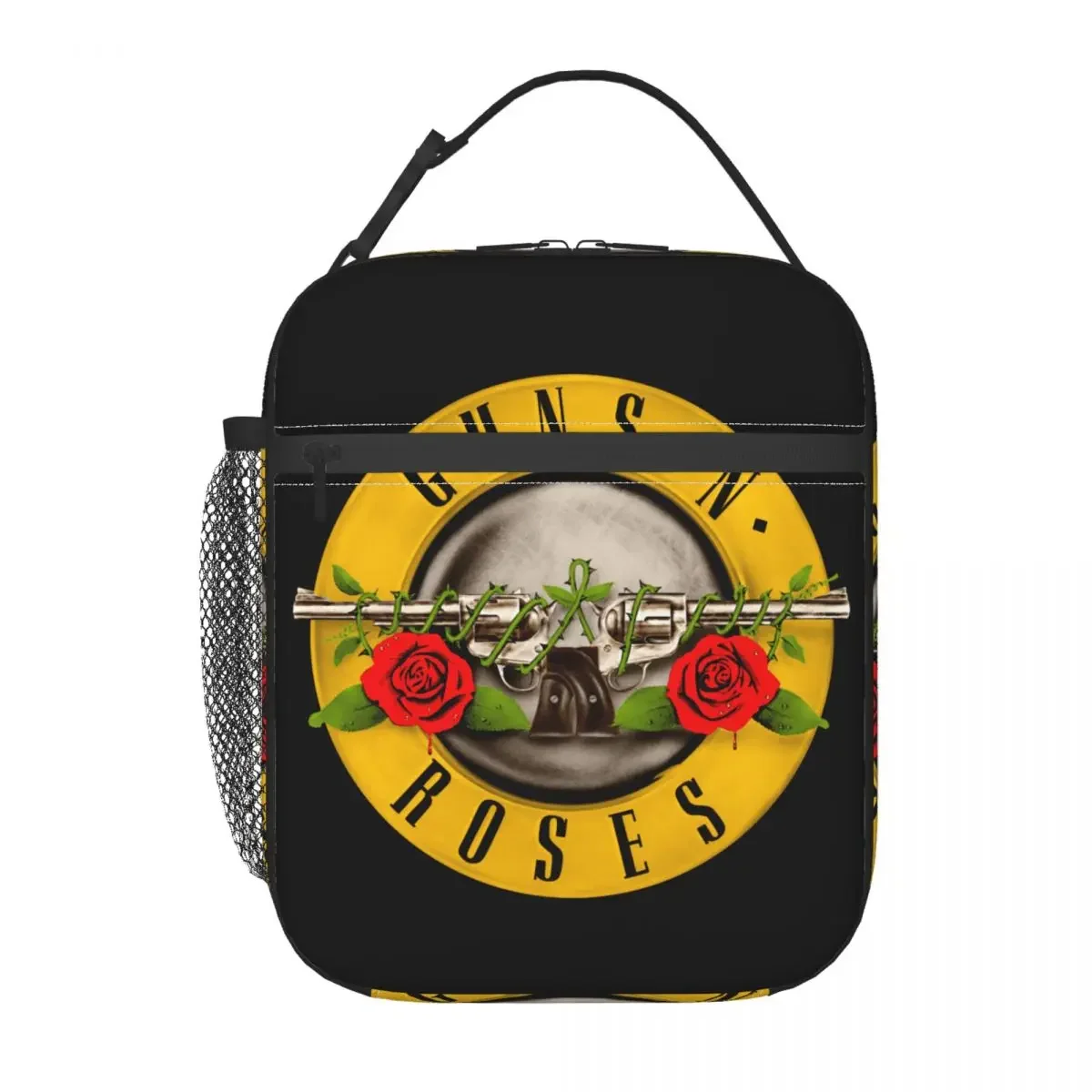 Guns-N-Roses-Logo Insulated Lunch Bag Cooler Lunch Container Large Lunch Box Tote Food Bag School Travel