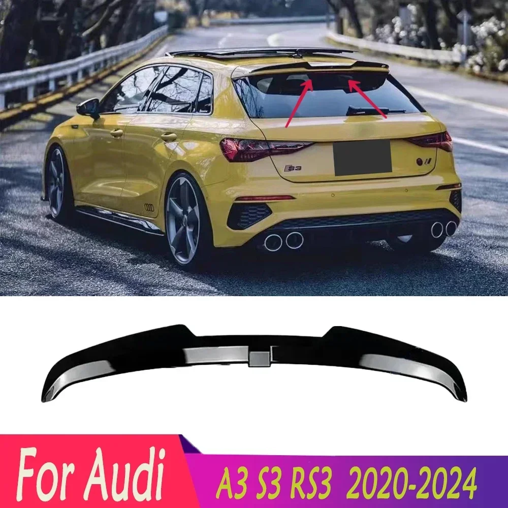 

Hot Sale For Audi 2020-2024 A3 S3 RS3 8Y Sportback Rear Trunk Boot Spoiler Rear Roof Lip Lid Rear Roof Spoiler Wing Body Kits