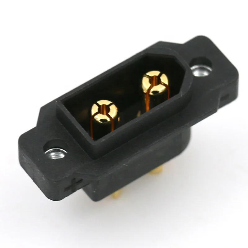 10PCS Vergaren XT60EW-M Zwart Panel Mount Connector XT60E Stekker Voor RC Drone Vliegtuigen FPV Racing Mountable XT60E Plug RC onderdelen