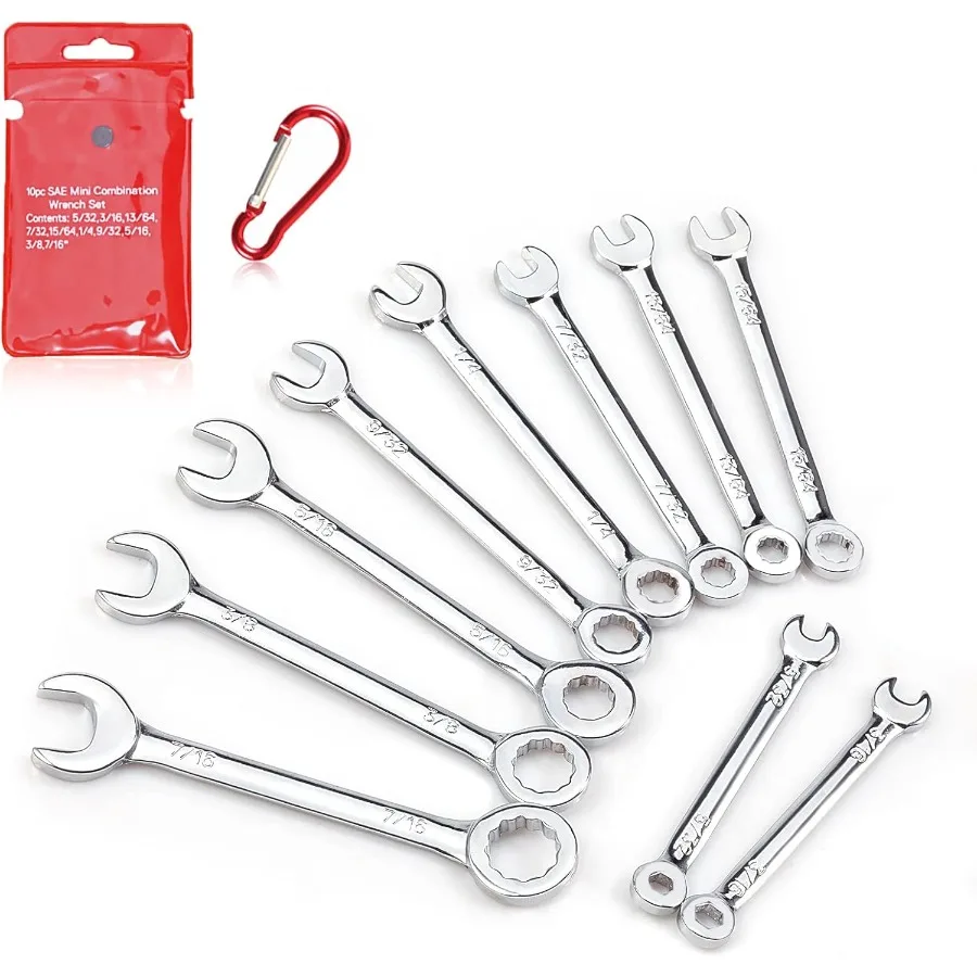 الترجمة: [الإصدار الاحترافي] مجموعة مفاتيح ربط SAE مدمجة مكونة من 5 قطع، صندوق هدايا أدوات ممتاز للميكانيكا وإصلاح السيارات