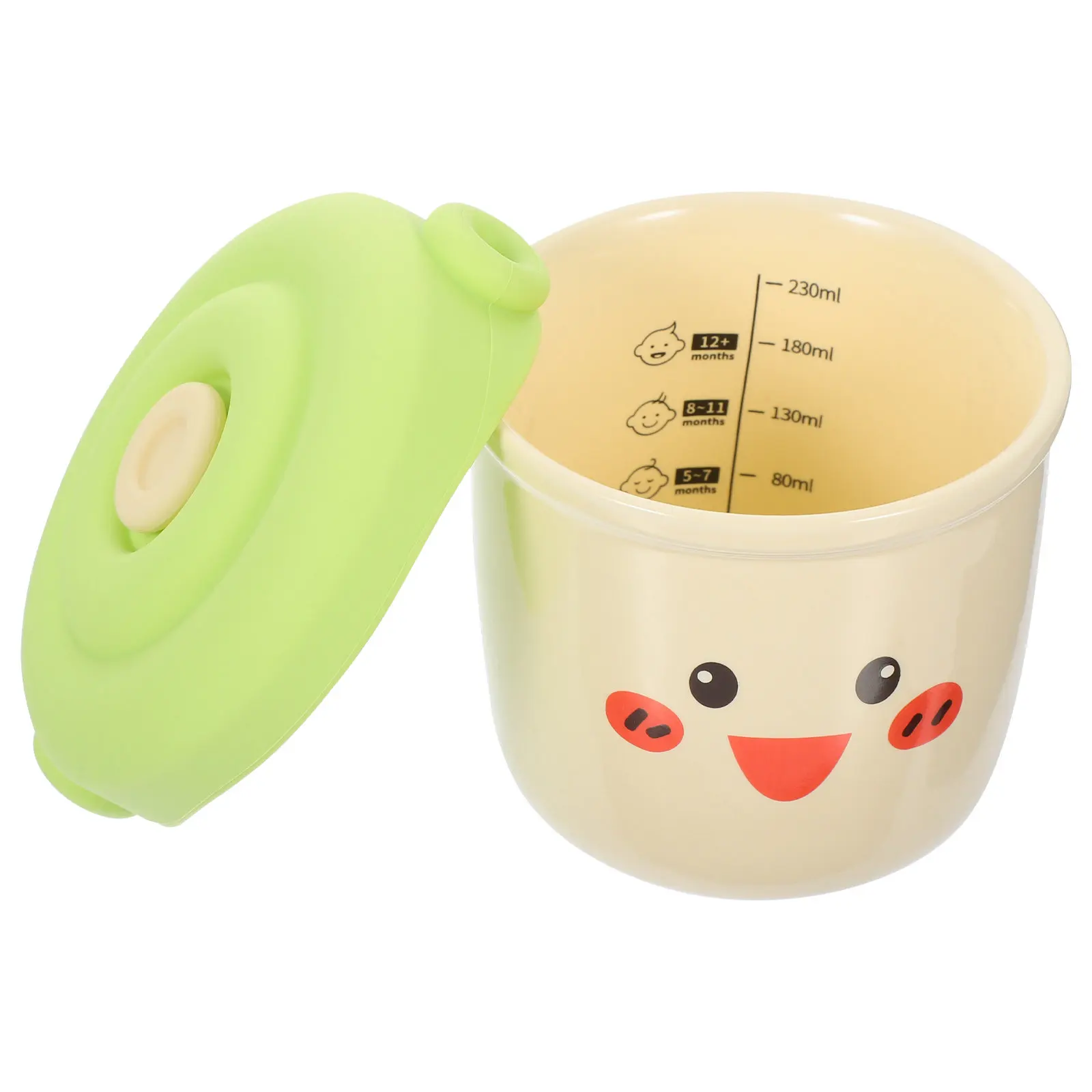Baby Food Bowl Ceramic with Lid Cartoon Decorative Multi-Purpose Bowl for Steamed Egg Soup Rice Serving Food Container