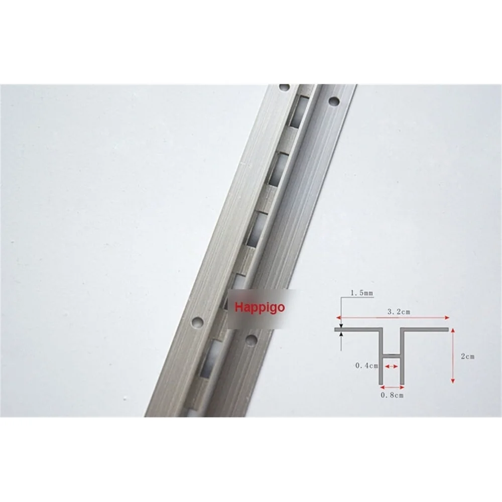 2.4 Meters Aa Rails Single Row Column Aluminium Bar Diy Shelf Track Furniture Accessories