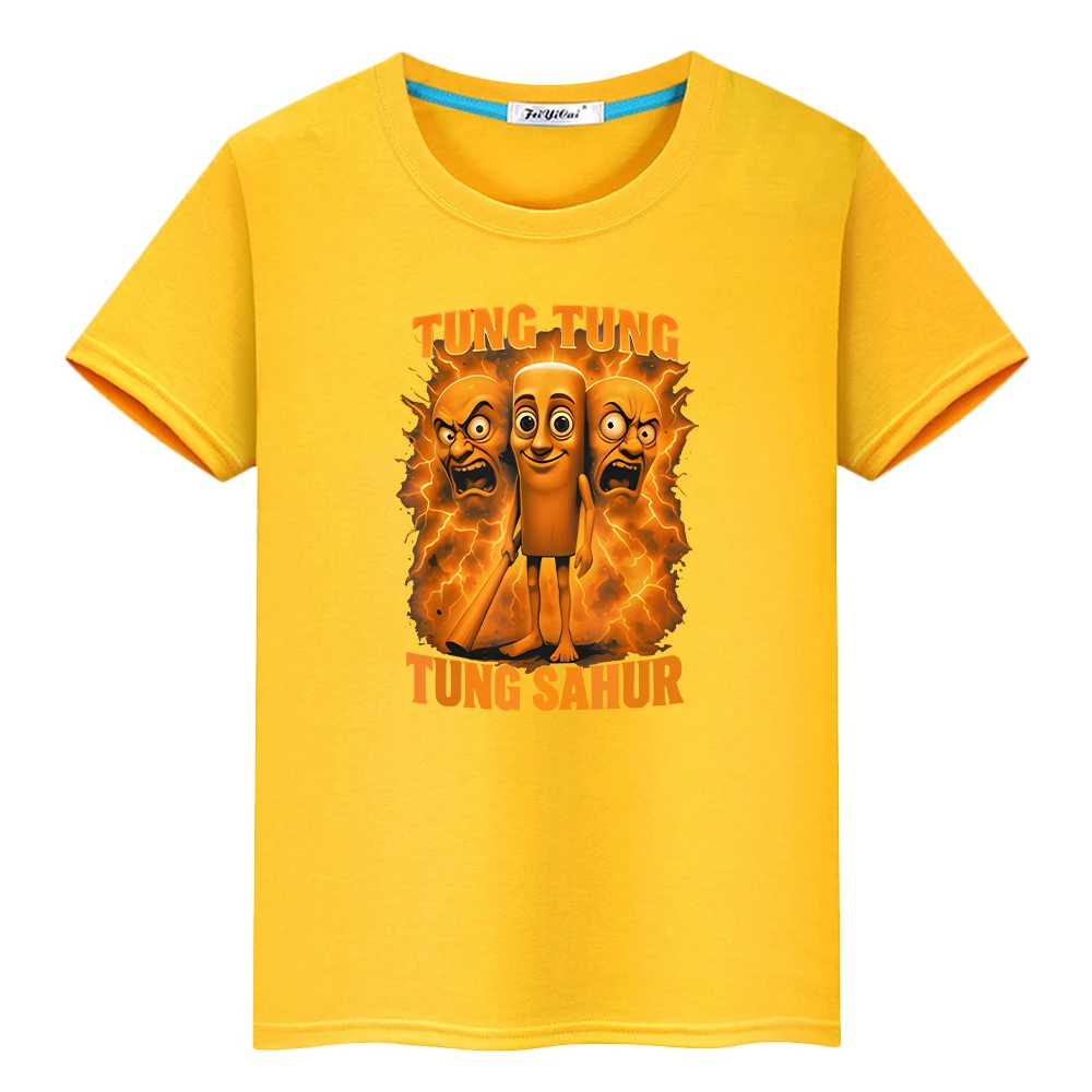 تي شيرت مطبوع من تونغ ساهر للأطفال الأولاد 10 سنوات 100% قطن تي شيرت y2k كارتوني تي شيرت أنيمي قصير لطيف ملابس أطفال بناتي