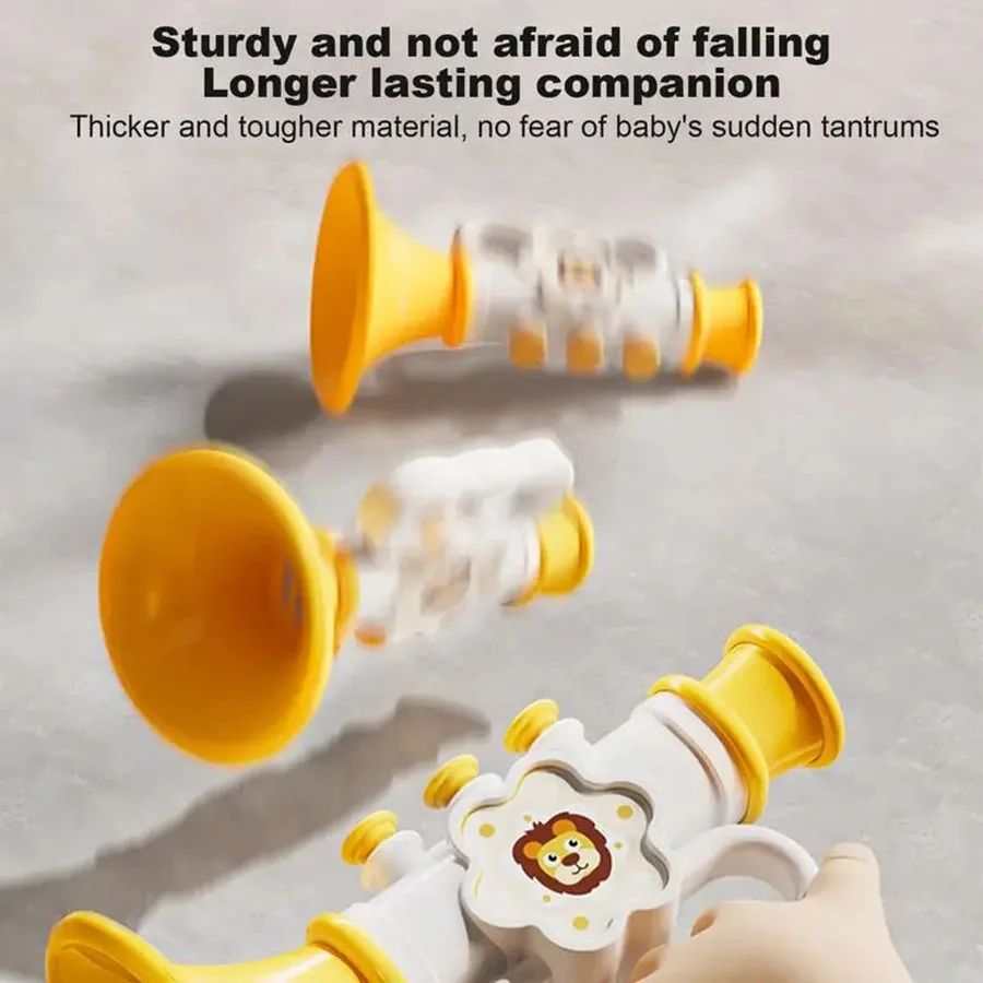 Kids Trumpet Toys Trumpet Instruments Toy With Hangable Rope Musical Instruments Toys Colorful Fake Preschool Early Learning toy