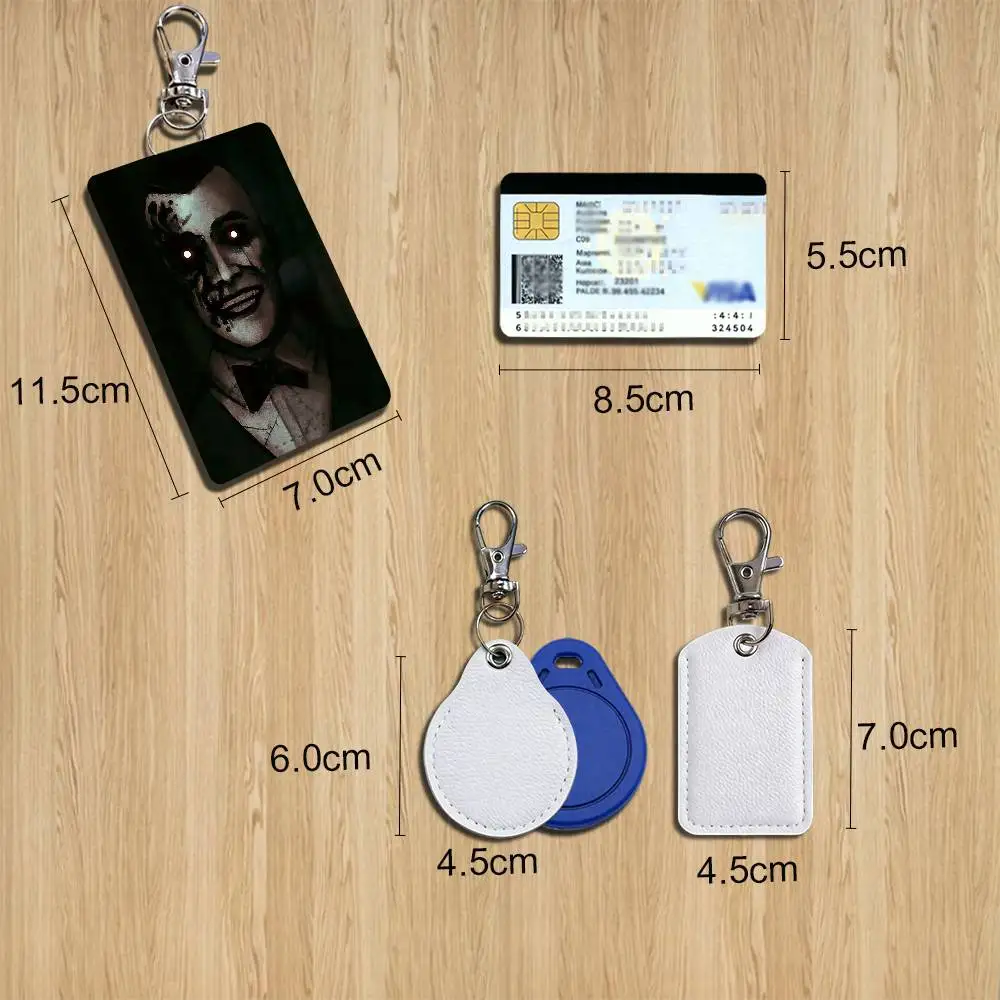 game Horror Eddie Gluskin Outlast Keychain Holder Suitable For Subway Bank Card Bus Card Case Badge Holder Wallet Card Textured view 2