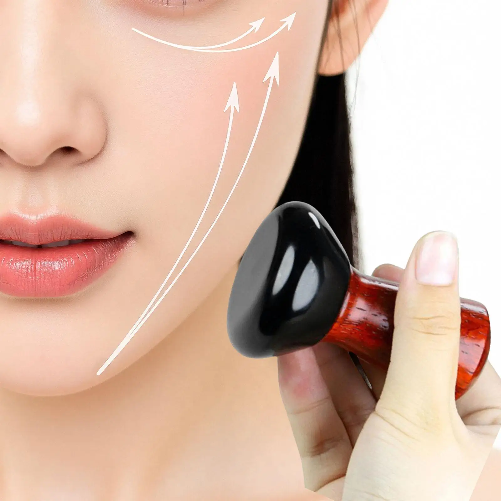 

Камень для массажа горячими камнями, компактный, с гладкими краями, ручной, с деревянной ручкой, 5 уровней регулировки температуры, для плеч, ног, живота, тела