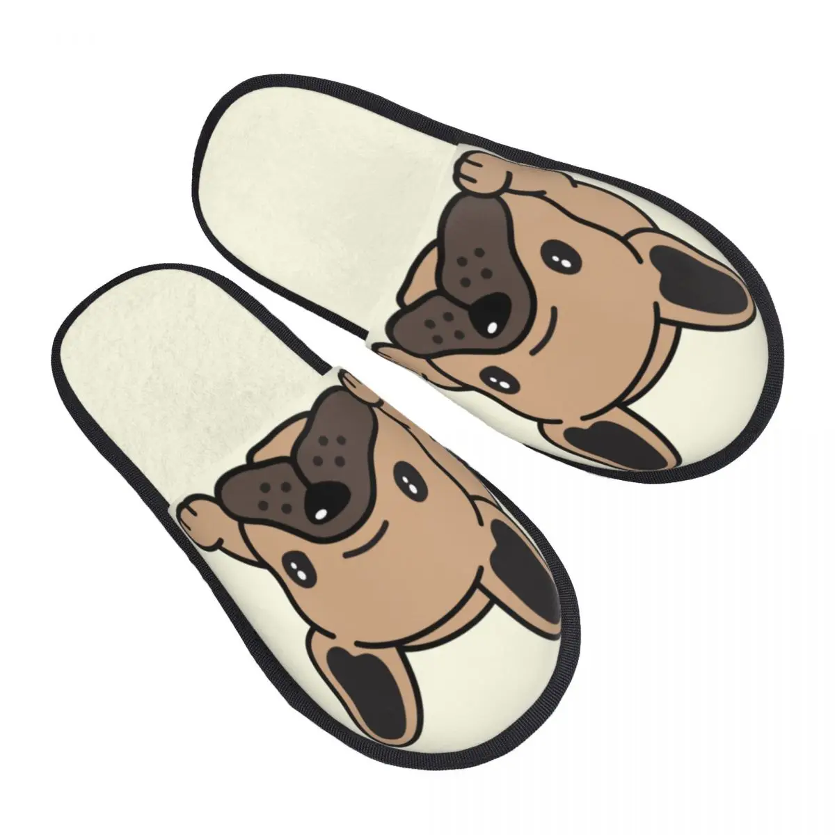 Kawaii Schattige Franse Bulldog Puppy Mannen Vrouwen Harige Slippers Gezellige Speciale Thuis Slippers Pantoufle Homme