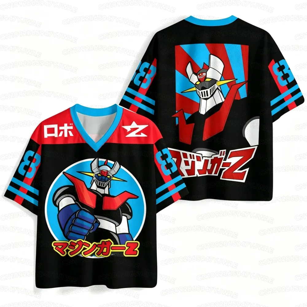 New 2026 Anime Summer Men's Women's Mazinger Grendizer Jersey Soccer Shirt Casual Sports T-Shirt Tops