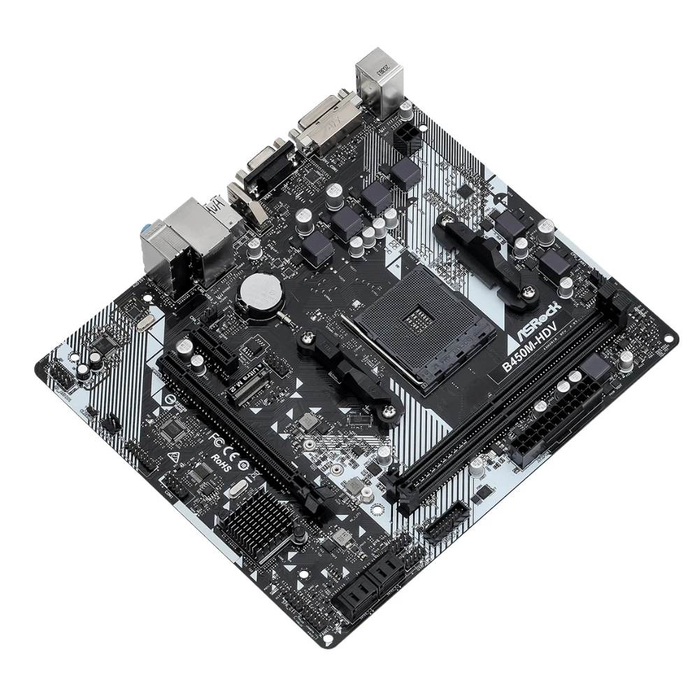 ASRock B450M-HDV R4.0 Ryzen 5000対応 #004 ASROCK B450M-HDV R4.0 Motherboard Support 5800X3D 5700X 5600X