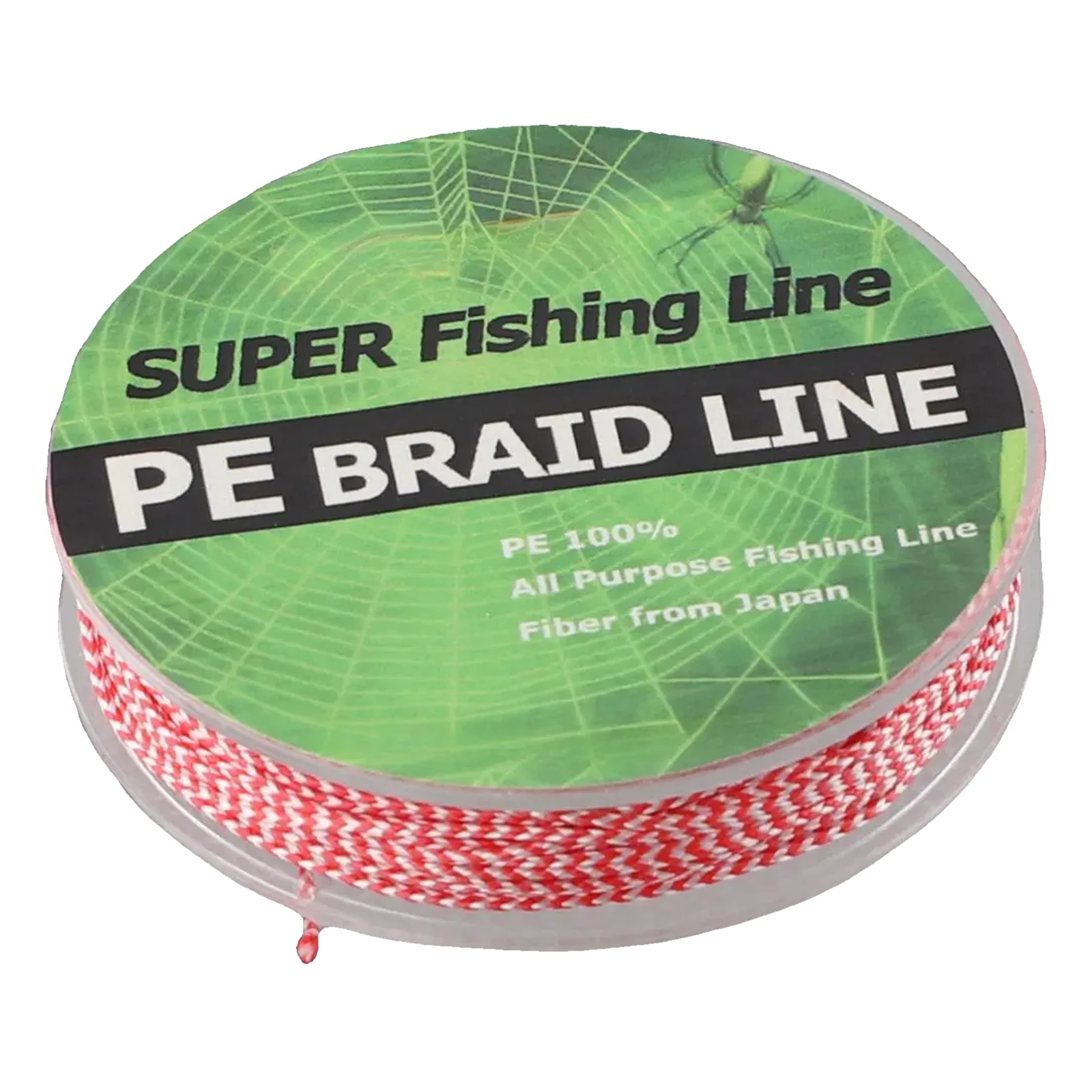 8 Strands Braided Fishing Line Jigs Light Weight Lure Red+White Roll Line Tied Trolling 0.8/1.0mm Assist Hook Line