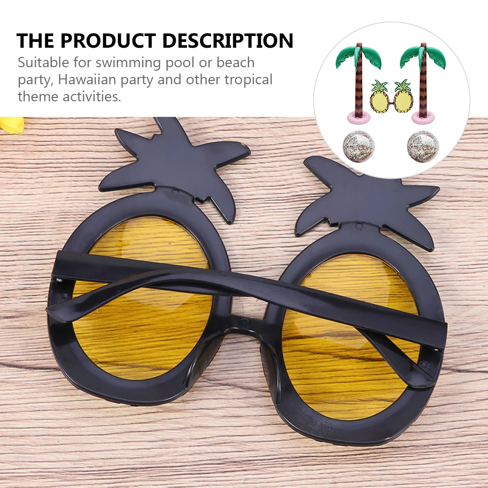 

Inflatable Coconut Tree Food Grade PVC Scratch Resistant Swimming Pool Beach Party Hawaiian Decorations Pineapple Glasses