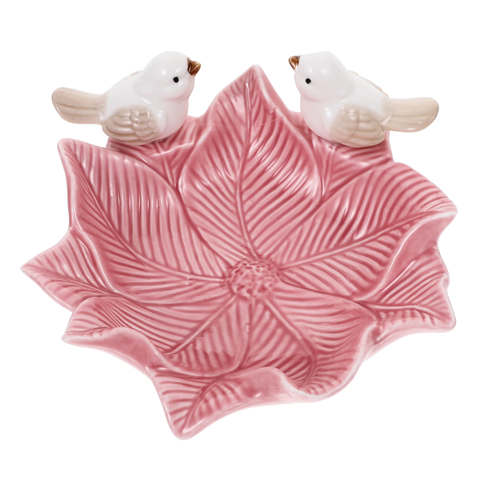 

Ceramic Jewelry Tray Flower Bird Design Small Ring Holder Decorative Jewelry Dish Trinket Storage Plate Ring Holder