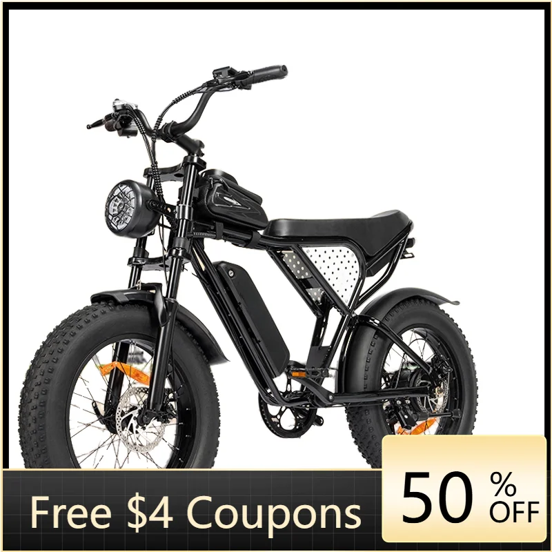

Rs Manufacturer Wholesale Electric Bike Mini 20 "48V 15Ah 7 Speed Fat Tire Electric Mountain Bike Adult Bike