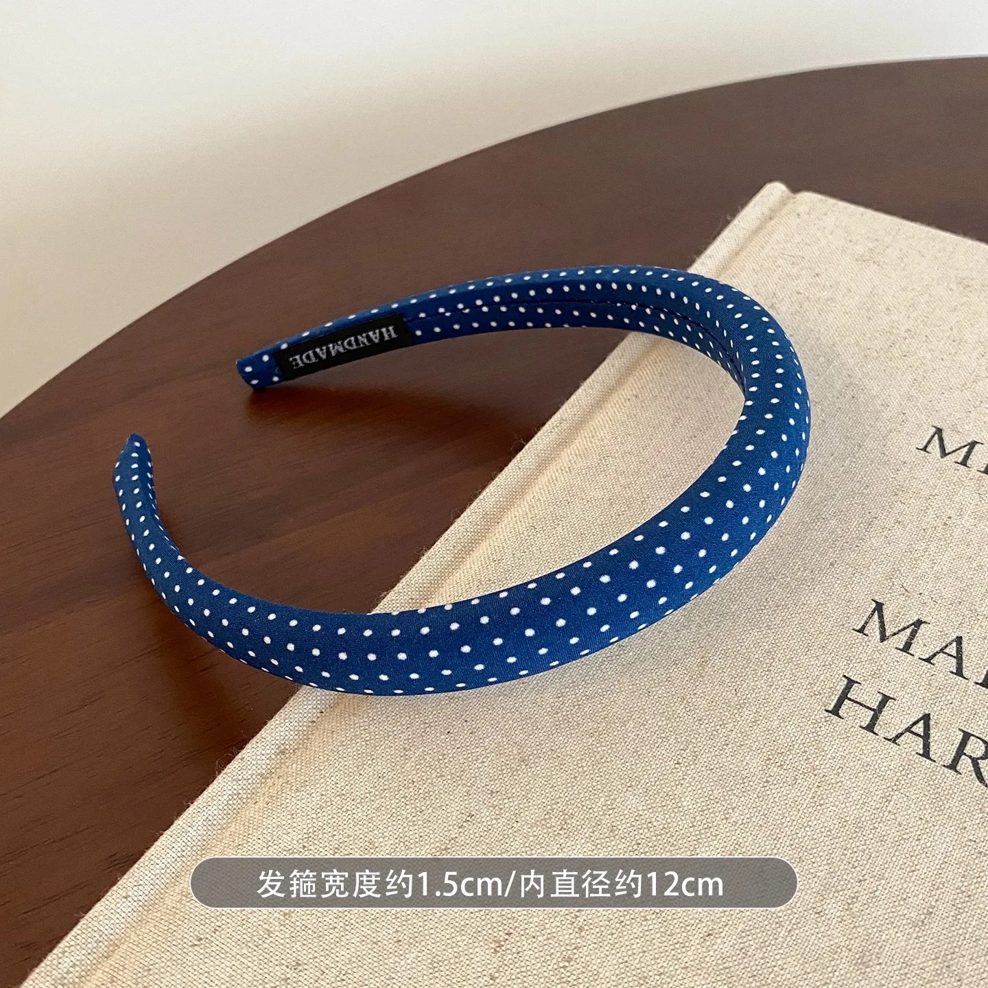 1PCS/3PCS Polka Dot Plaid Versatile Fabric Sponge Thickened High Headtop Women's Fine Hair Hoop