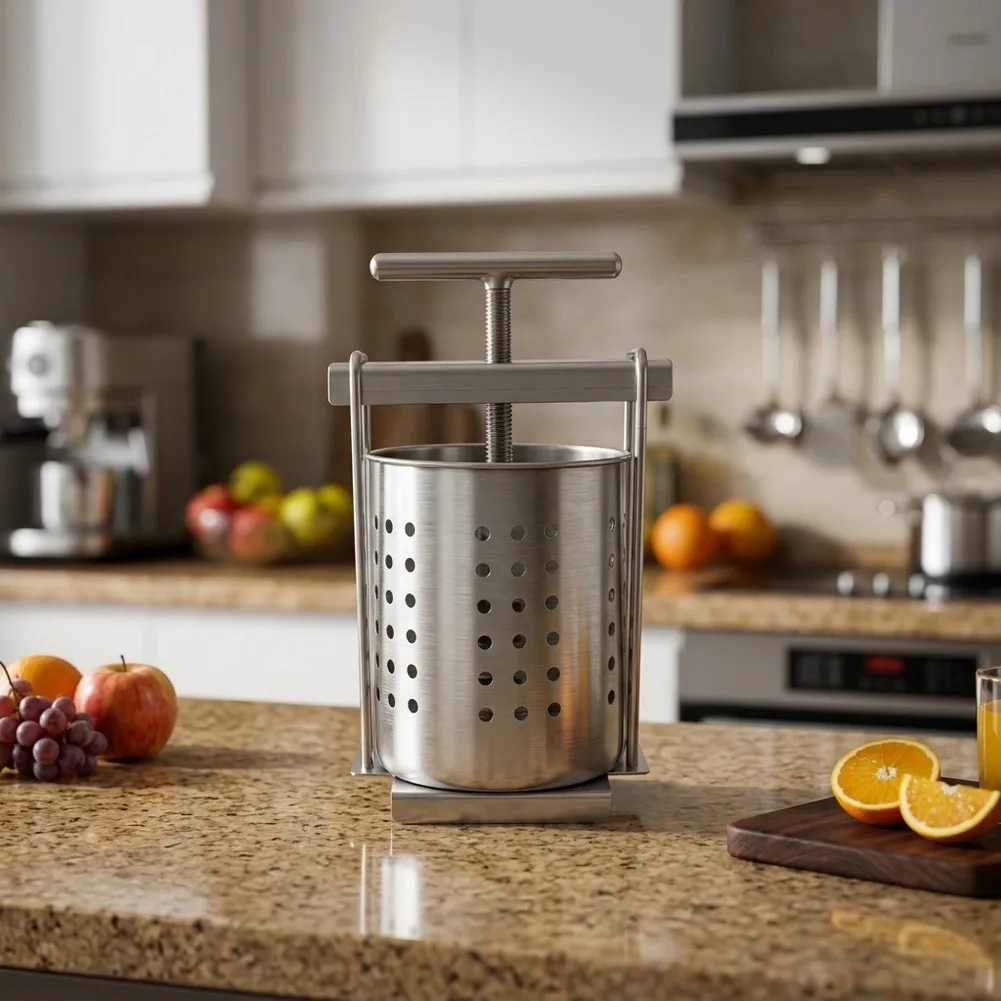 Stainless Steel Vegetable Press Juicer for Dumpling Fillings Salads Soups and Honey Processing 1.5L or 2.5L Capacity